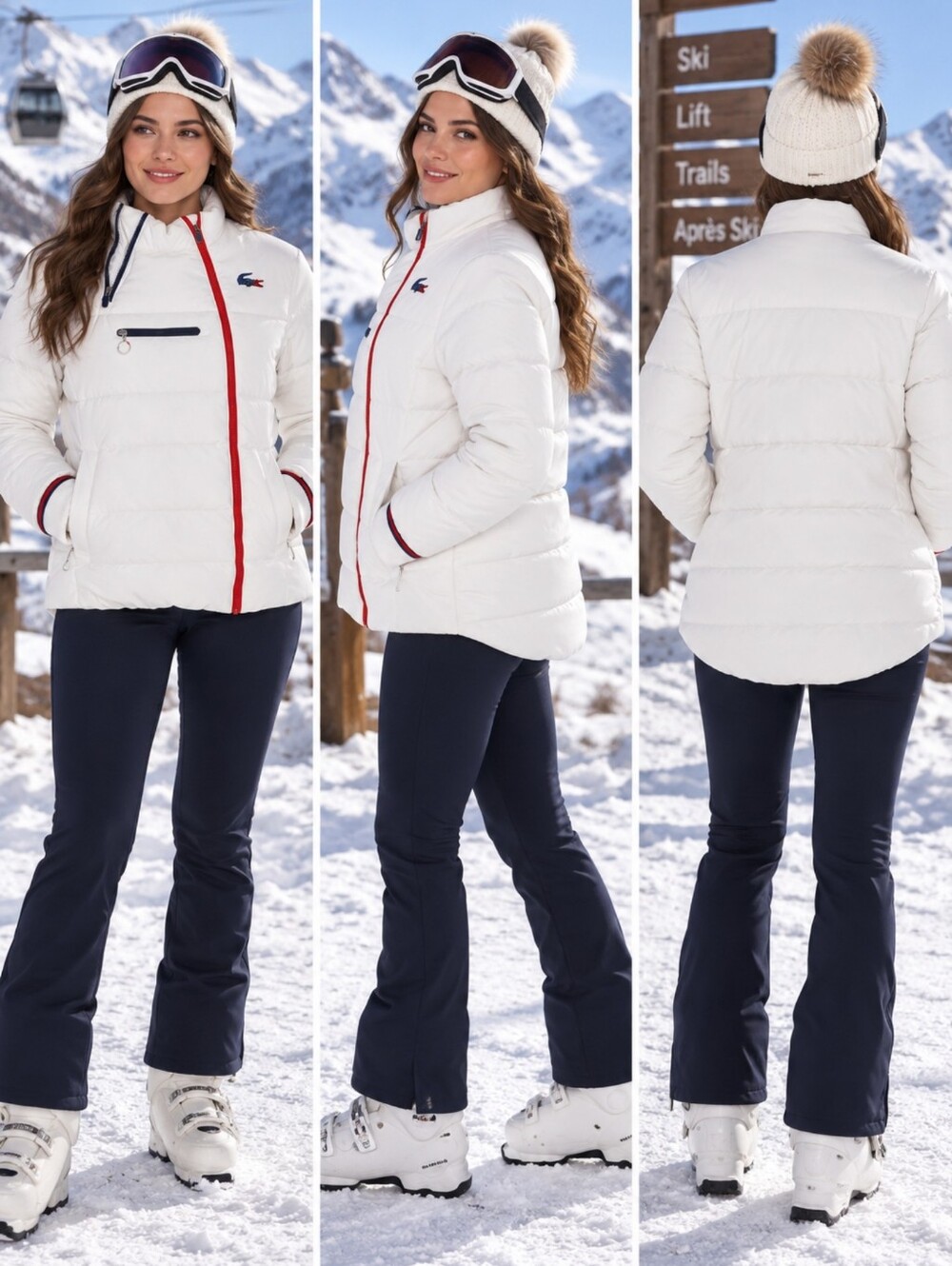 Lacoste France 2018 PyeongChang Winter Olympics White Puffer Jacket US 6